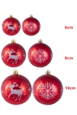 Hand Painted Shatterproof Bauble Design 9 (9-12 Pack)