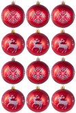 Hand Painted Shatterproof Bauble Design 9 (9-12 Pack)