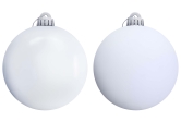 15cm White Bauble Set Shiny/Matt (20 pc)