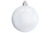 6cm White Bauble Set Shiny/Matt (40 pc)