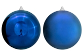 20cm Blue Bauble Set Shiny/Matt (12 pc)