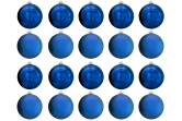 15cm Blue Bauble Set Shiny/Matt (20 pc)