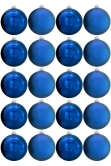 15cm Blue Bauble Set Shiny/Matt (20 pc)