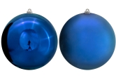 25cm Blue Bauble Set Shiny/Matt (4 pc)