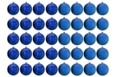 10cm Blue Bauble Set Shiny/Matt (40 pc)