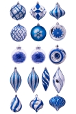 The 128pc Blue & Silver Full Heavy Coverage Bauble Set (6ft trees)