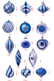 The Blue & Silver Bauble 16pc Feature Set