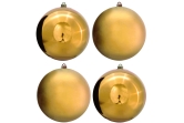 25cm Gold Bauble Set Shiny/Matte (4 pc)