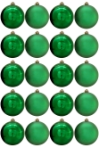 15cm Green Bauble Set Shiny/Matt (20 pc)