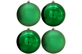 25cm Red Bauble Set Shiny/Matt (4 pc)