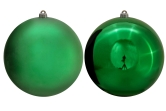 25cm Green Bauble Set Shiny/Matt (4 pc)