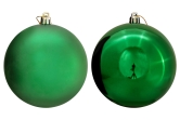 8cm Green Bauble Set Shiny/Matt (40 pc)