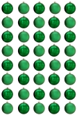 8cm Green Bauble Set Shiny/Matt (40 pc)