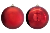 20cm Red Bauble Set Shiny/Matt (12 pc)