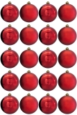 15cm Red Bauble Set Shiny/Matt (20 pc)