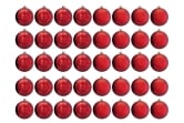 10cm Red Bauble Set Shiny/Matt (40 pc)