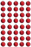 10cm Red Bauble Set Shiny/Matt (40 pc)