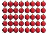 6cm Red Bauble Set Shiny/Matt (40 pc)