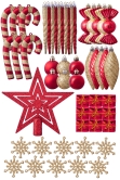 The 212pc Red & Gold Full Heavy Coverage Bauble Set (8ft trees)