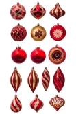 The 128pc Red & Gold Full Heavy Coverage Bauble Set (6ft trees)