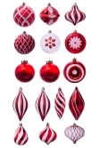 The 212pc Red & White Full Heavy Coverage Bauble Set (8ft trees)