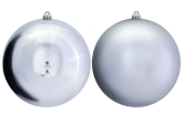 25cm Silver Bauble Set Shiny/Matt (4 pc)