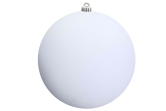 25cm White Bauble Set Shiny/Matt (4 pc)