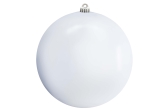 25cm White Bauble Set Shiny/Matt (4 pc)