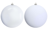 25cm White Bauble Set Shiny/Matt (4 pc)