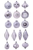 The White & Silver Bauble 16pc Feature Set