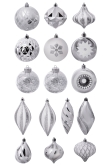 The 212pc White & Silver Full Heavy Coverage Bauble Set (8ft trees)