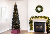 The Pre-lit 8ft Black Italian Pencilimo Tree