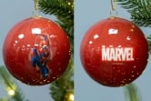 7.5cm Comic Book Spiderman Baubles (4pc) - Marvel Licensed