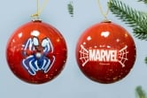 7.5cm Comic Book Spidey Baubles (4pc) - Marvel Licensed