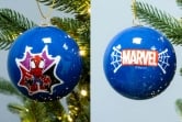 7.5cm Comic Book Spidey Baubles (4pc) - Marvel Licensed