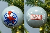 7.5cm Comic Book Spidey Baubles (4pc) - Marvel Licensed