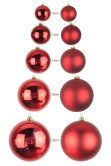 15cm Red Bauble Set Shiny/Matte (60 pc)