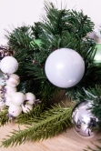 180cm Decorated Mixed Pine Garland with Baubles Berries & Bows