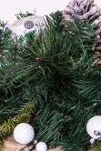 180cm Decorated Mixed Pine Garland with Baubles Berries & Bows