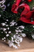 180cm Decorated Mixed Pine Garland with Red & Gold Baubles