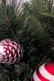 180cm Decorated Mixed Pine Garland with Red & White Candy Canes