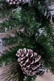 180cm Flocked Decorated Mixed Pine Garland with Pine Cones