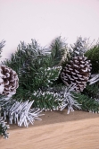 180cm Flocked Decorated Mixed Pine Garland with Pine Cones