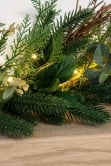 180cm Pre-lit Decorated PE Pine Garland with White Berries