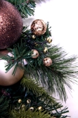 180cm Decorated Mixed Pine Garland with Bronze & Copper Baubles