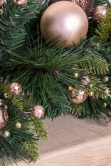 180cm Decorated Mixed Pine Garland with Bronze & Copper Baubles