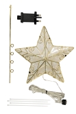 Warm White Pre-lit 22cm Star Tree Topper - Capiz Shell Effect