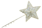 Warm White Pre-lit 22cm Star Tree Topper - Capiz Shell Effect