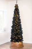 The Pre-lit 6ft Black Italian Pencilimo Tree