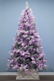 The Pre-lit 7ft Silver Majestic Pine Tree - Pink LED lights